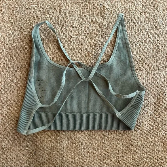 Free People - Sunset Strappy Bra (Washed Army) - Picture 2 of 2